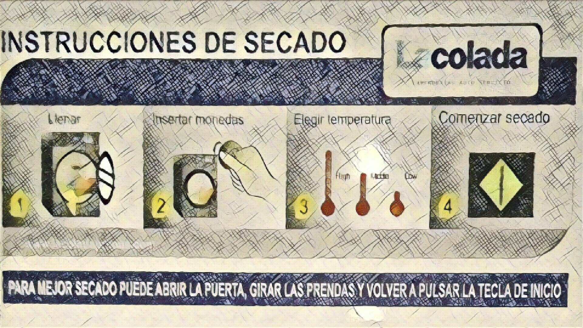 instrucciones de secado