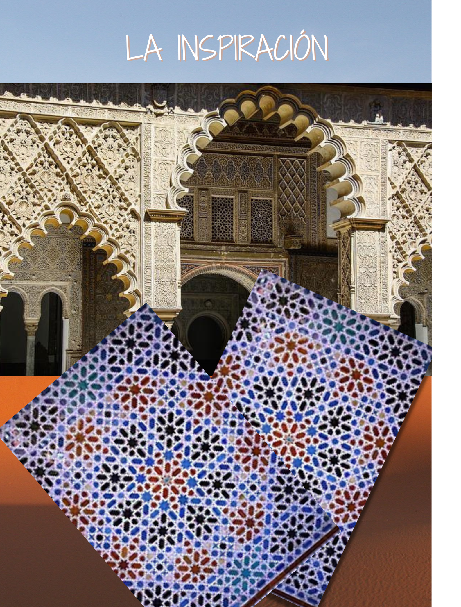 La inspiración 1.Detalle de sala del Alcazar de Sevilla. Arcos estilo mudejar. 2. Azulejo estilo arabesco.