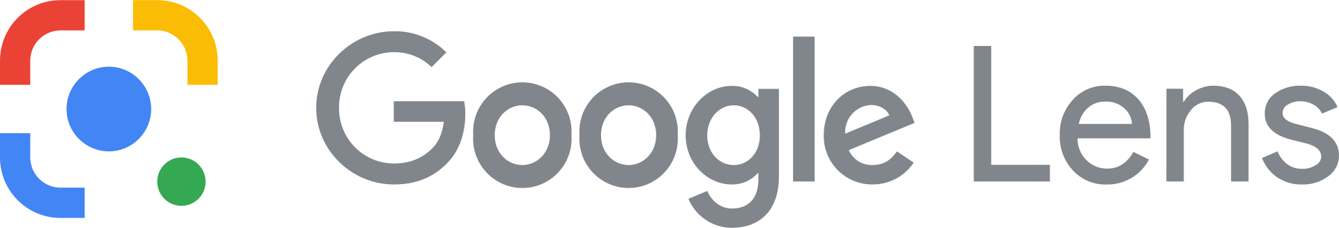 Imagen del Logo de la herramienta Google Lens, que utiliza la Inteligencia Artificial para reconocer imágenes e interpretarlas.