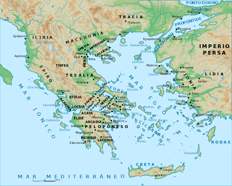 Mapa Grecia Antigua