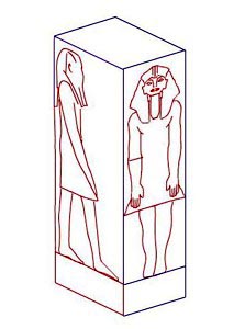 Dibujo sobre bloque prismático