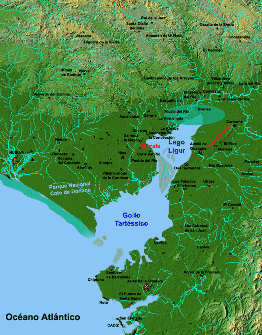 Lago Ligur hace unos 10000 años