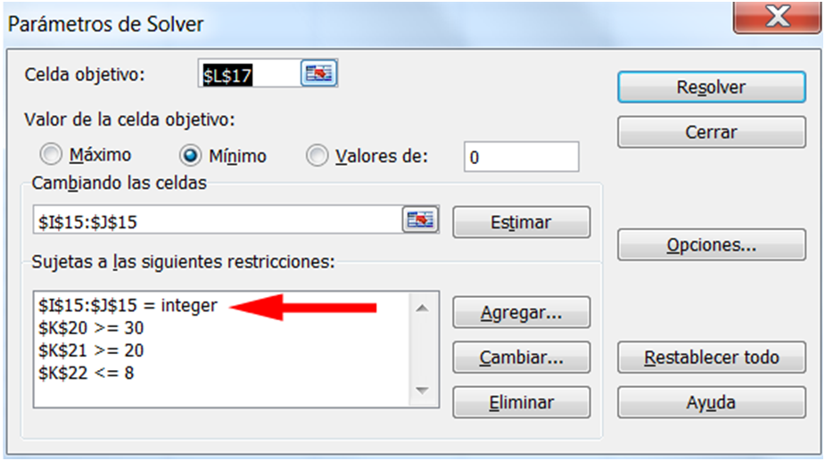 Parámetros solver (2)