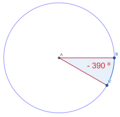 La imagen muestra una circunferencia con el ángulo indicado en el enunciado
