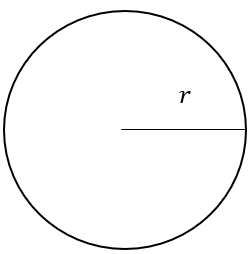 Circunferencia en la que se indica un radio.