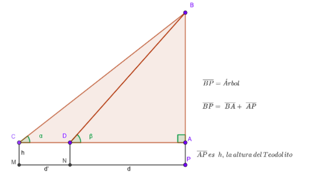 La imagen muestra los triángulos del planteamiento del problema