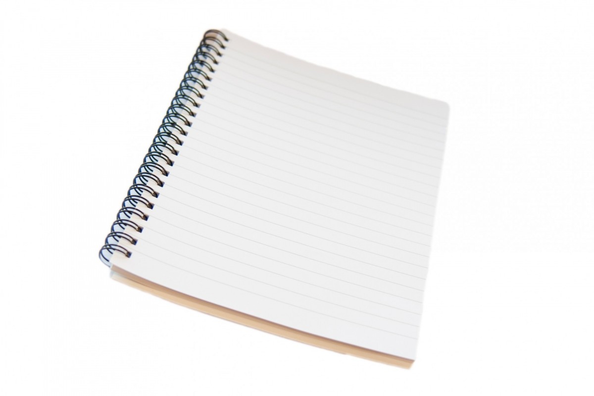 La imagen muestra una libreta de tipo bloc