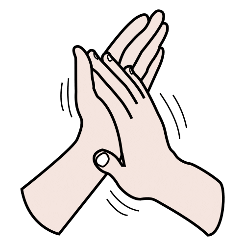 La imagen muestra unas manos tocando palmas