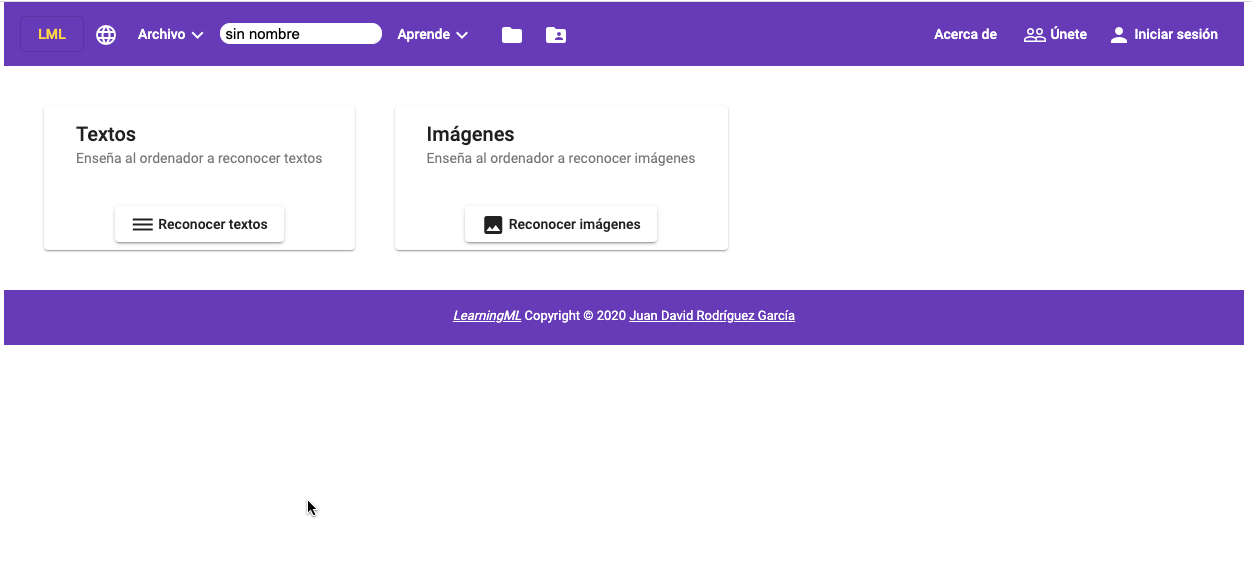 Entorno edicion LearningML