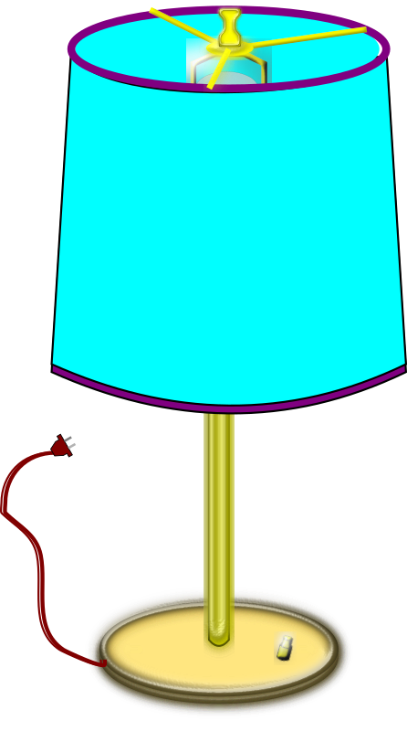 La imagen muestra un lámpara de mesa