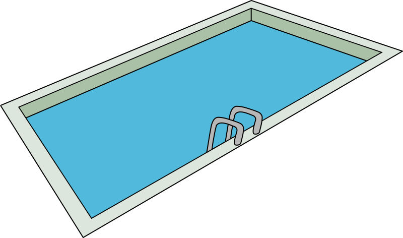 La imagen muestra el dibujo de una piscina pequeña