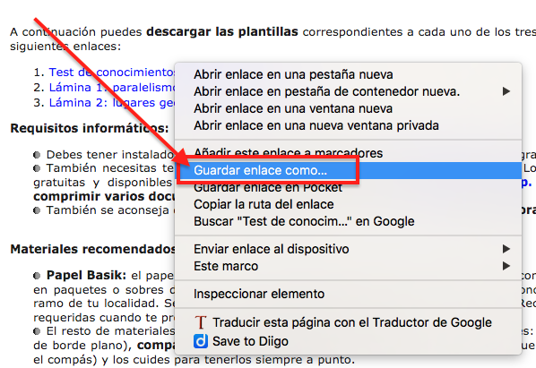 guardar enlace como