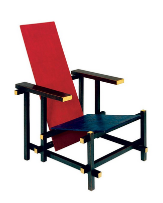 silla roja y azul