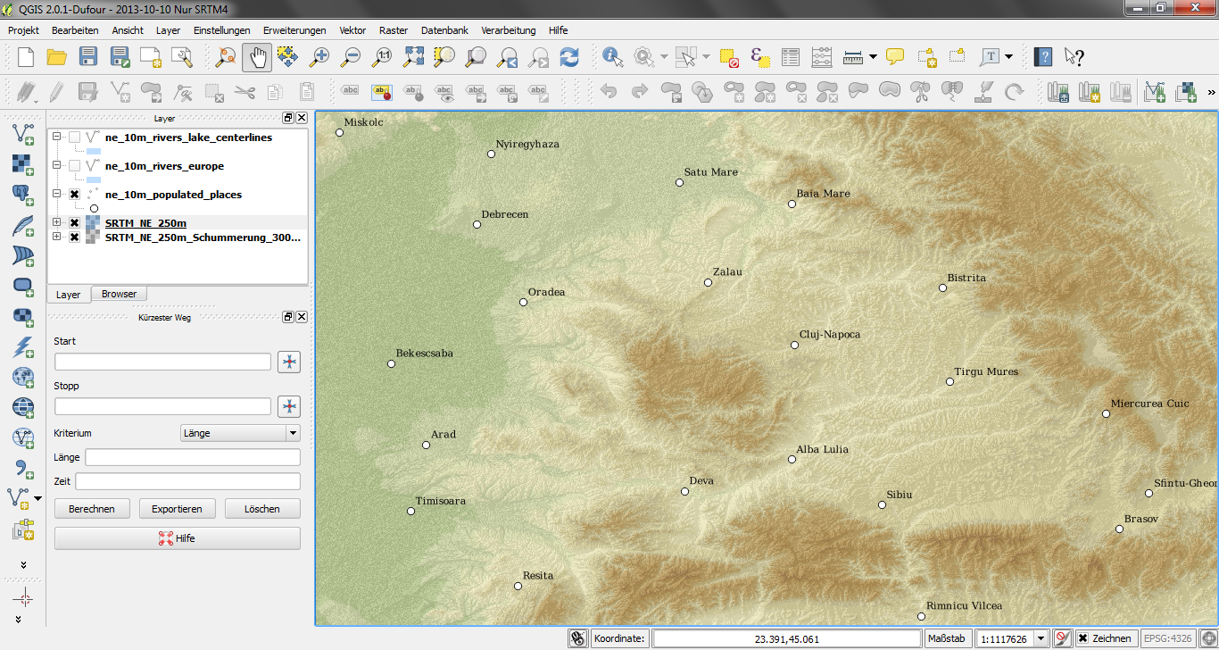 Imagen de un mapa en una aplicación de geolocalización