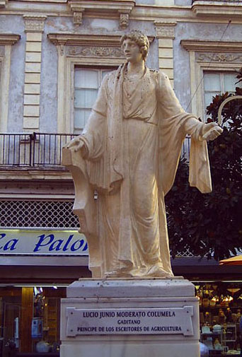 Estatua de Columela en Cádiz