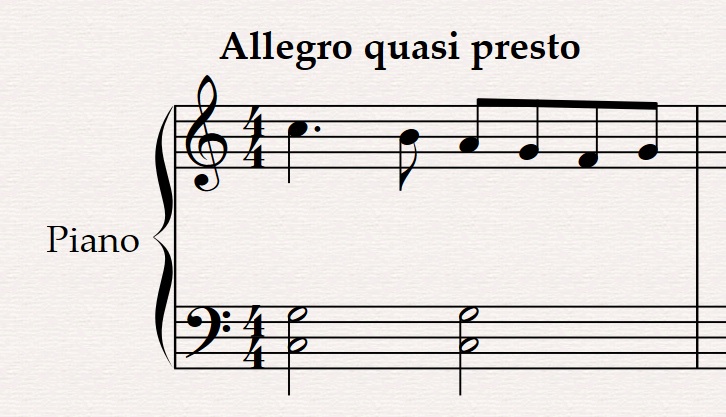 Indicación de tempo. 