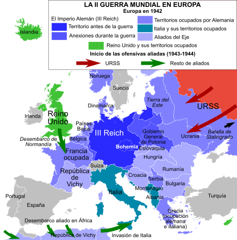 La II Guerra Mundial en Europa
