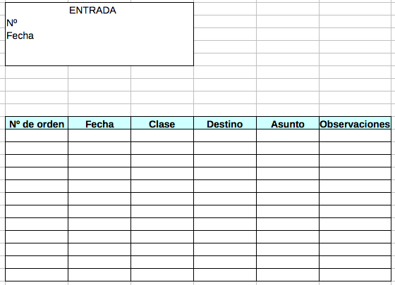 Registro de entrada