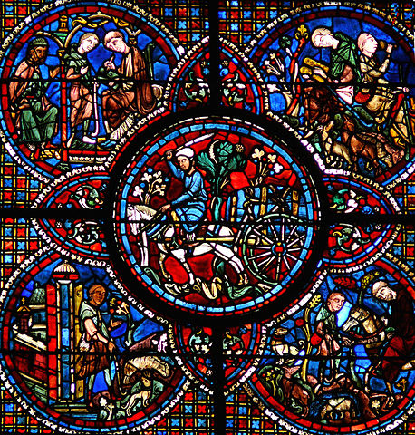 Vidriera de la catedral de Chartres, Francia