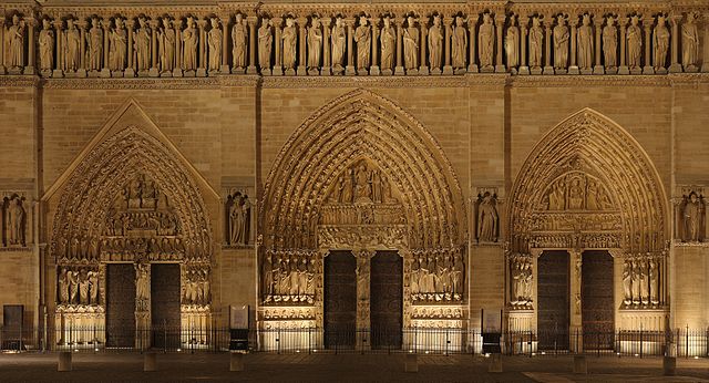 Portada de la catedral de Notre Dame, París