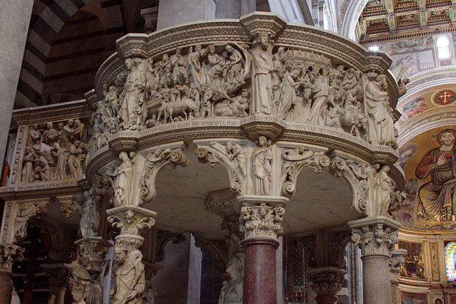 Púlpito de la catedral de Pisa, detalle