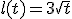 l(t)=3\sqrt{t}
