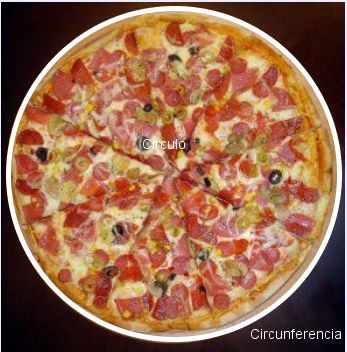 pizza en circulo