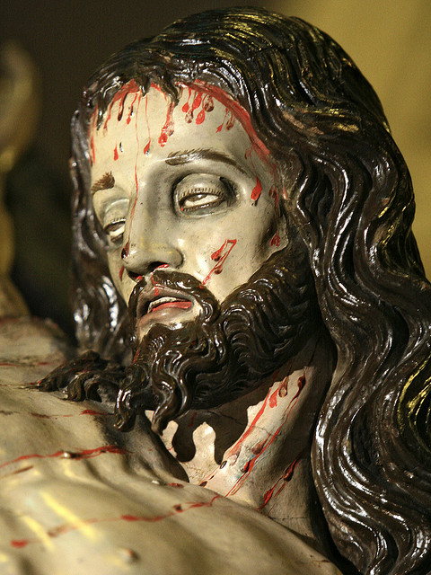 Primer plano Cristo del Olvido. Valladolid