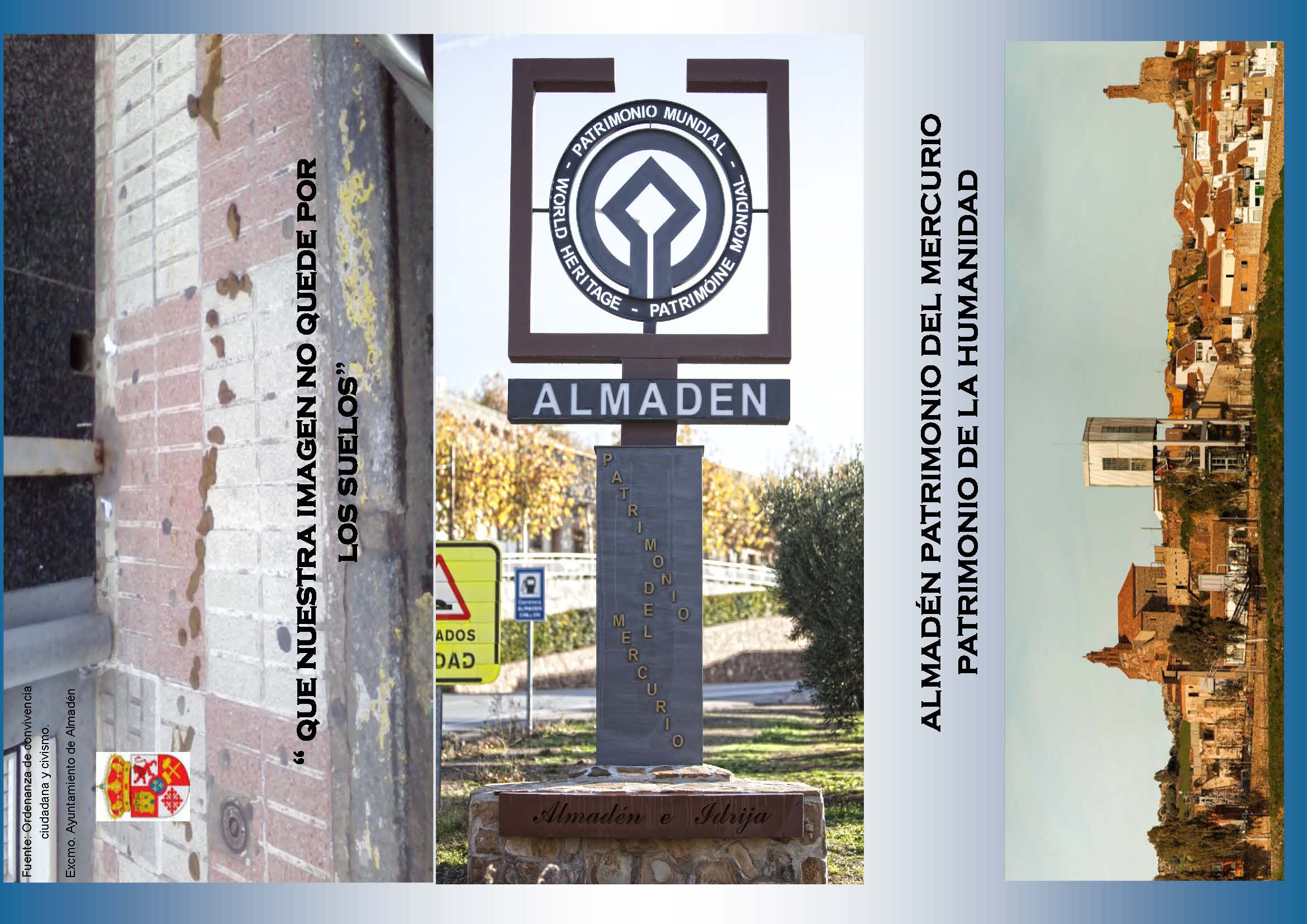 Flyer campaña sensibilización Almadén Patrimonio de la Humanidad