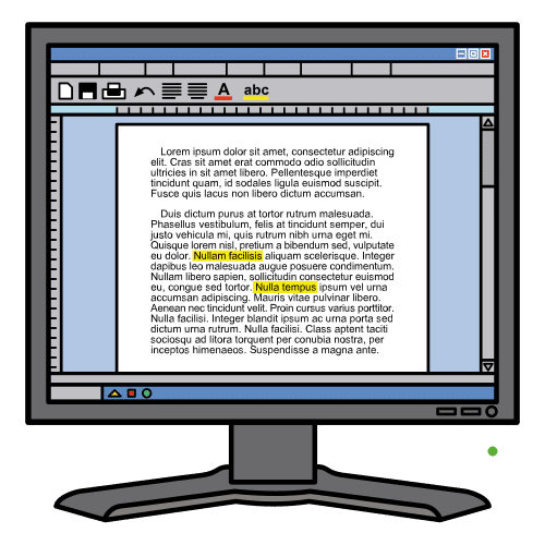 Imagen de un monitor con un programa en su pantalla.