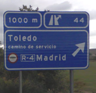 Señal de tráfico Señal de tráfico Toledo y Madrid