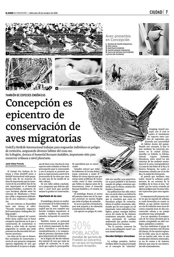 Reportaje periodístico sobre reserva de aves