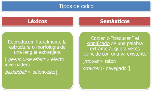Calcos léxicos y calcos semánticos