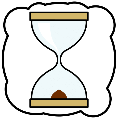 La imagen muestra un reloj de arena.
