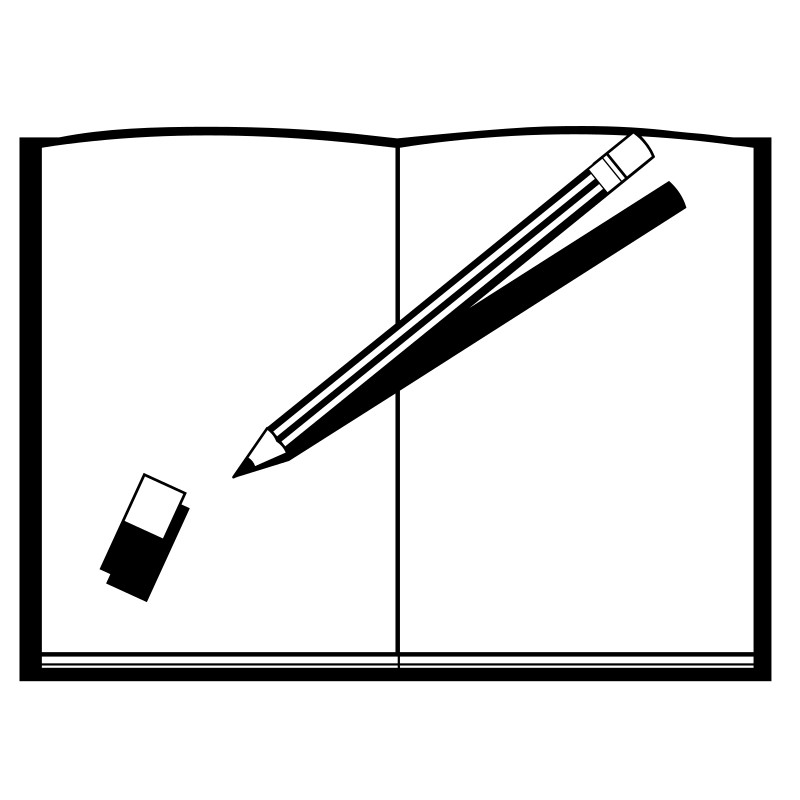 En la imagen se muestra el icono de un lapiz y un cuaderno