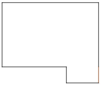 La imagen muestra dos rectangulos pegados de distintas dimensiones