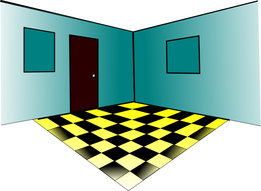 En la imagen aparece un dibujo en perspectiva de una habitación