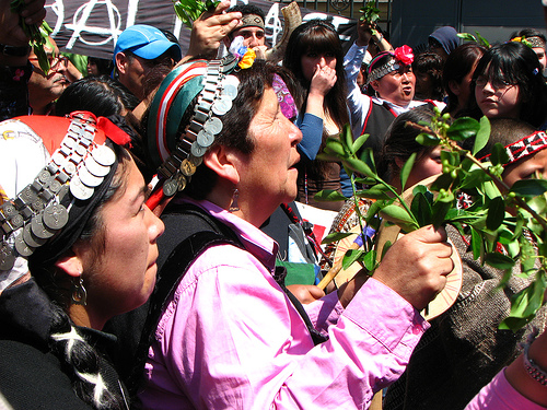 marcha mapuche en la actualidad. 